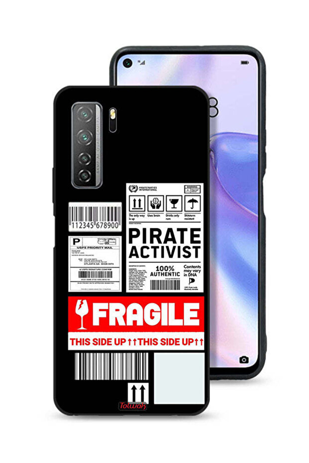 غطاء حماية لهاتف هواوي P40 لايت 5G، ملصق ناشط خاص قابل للكسر