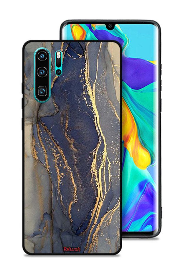 غطاء حماية لهاتف هواوي P30 Pro بنمط رخامي لامع