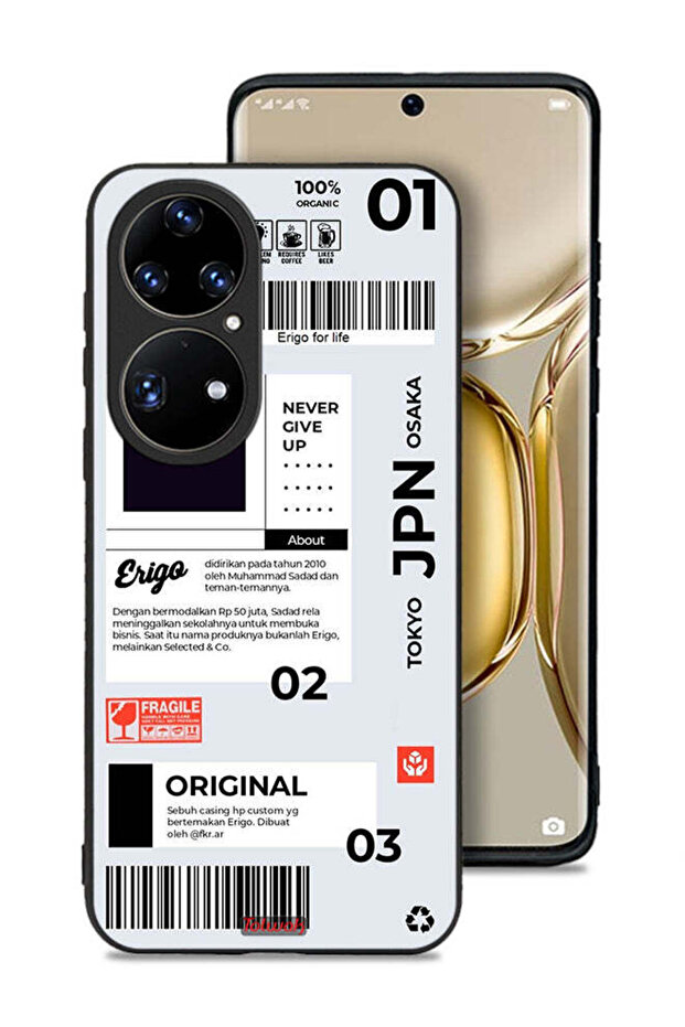 غطاء حماية لهاتف هواوي P50 Pro ملصق ياباني