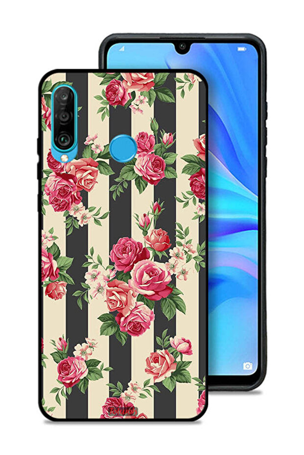 Huawei nova 4e Protective Case Cover Roses Pattern - 1