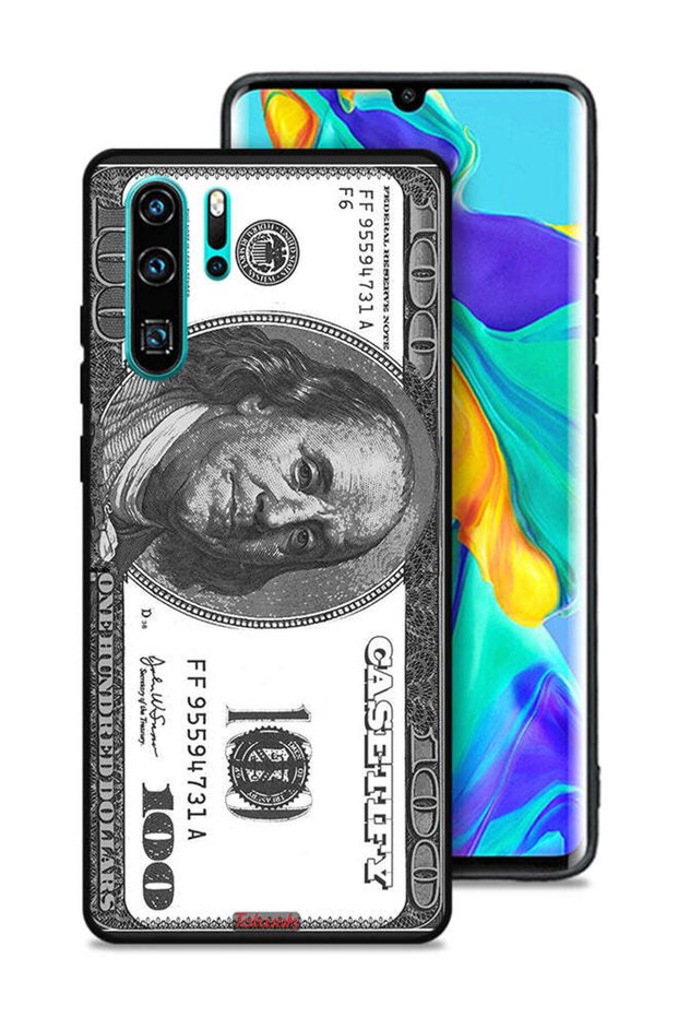 غطاء حماية لهاتف هواوي P30 Pro بنقشة الدولار