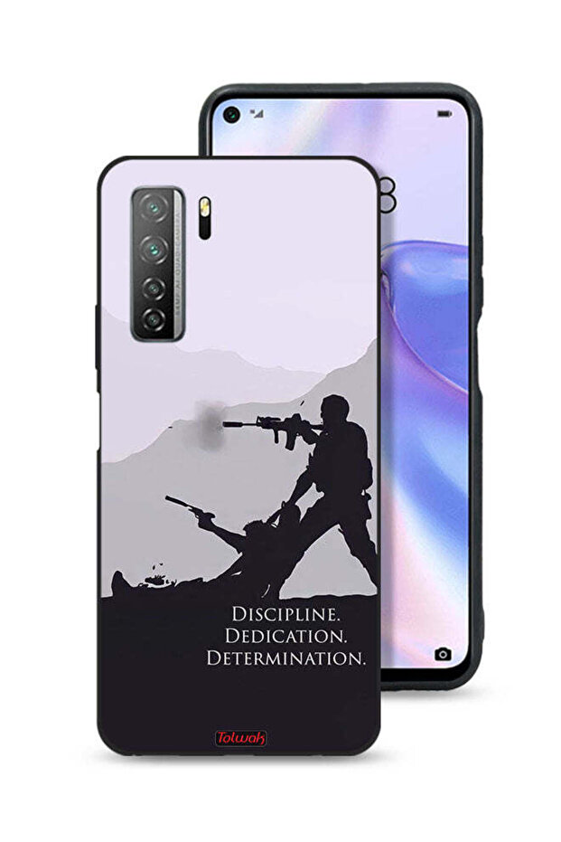 غطاء حماية لهاتف هواوي P40 لايت 5G بتصميم انضباط وتفانٍ وتصميم