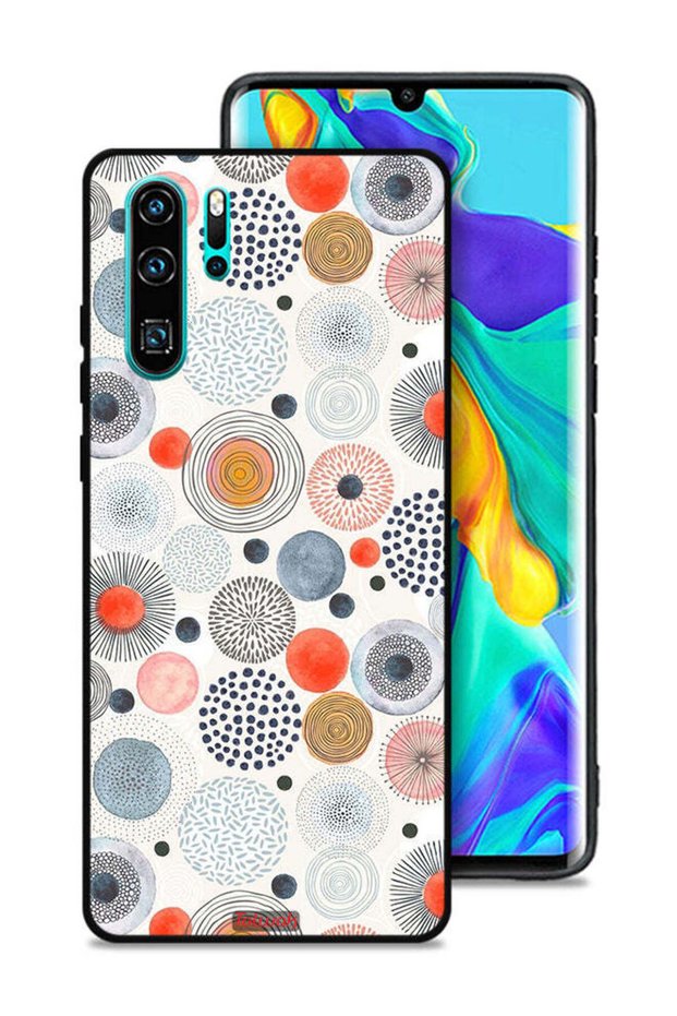 غطاء حماية لهاتف هواوي P30 Pro بنقشة زهور قطنية