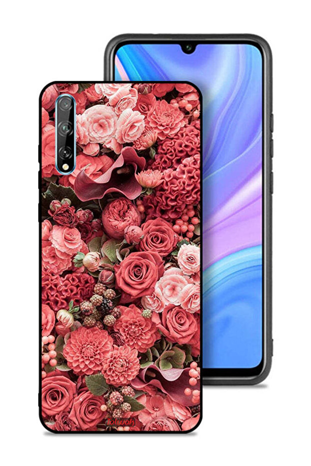 Huawei P Smart S Protective Case Cover Peach Roses