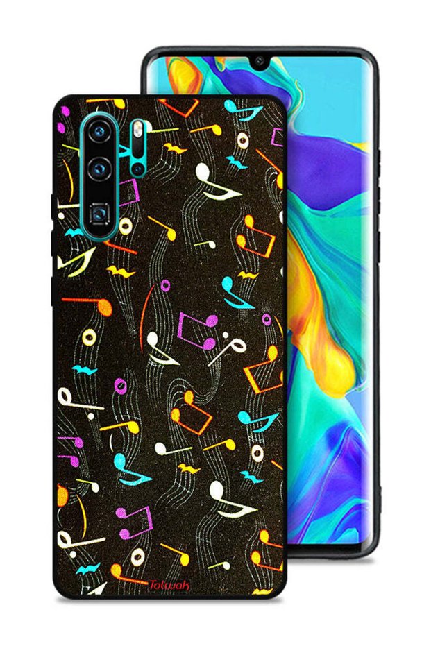 غطاء حماية لهاتف هواوي P30 Pro بنمط قماش موسيقي