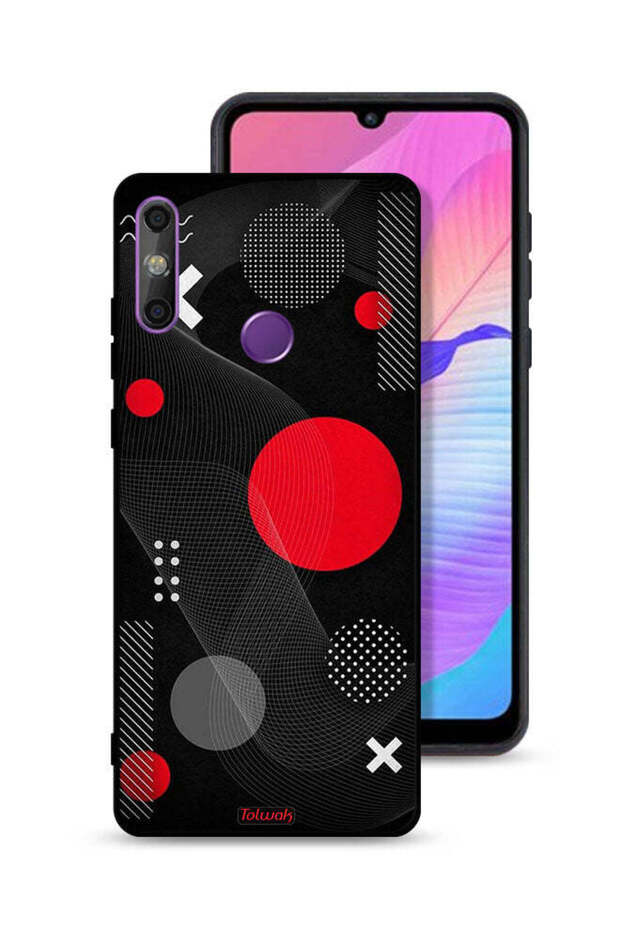 Huawei Enjoy 20e Protective Case Cover Round And Cross Shape Pattern