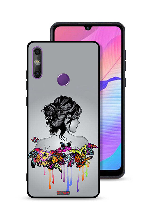 Huawei Enjoy 20e Protective Case Cover Butterflies And Girl Abstract Art