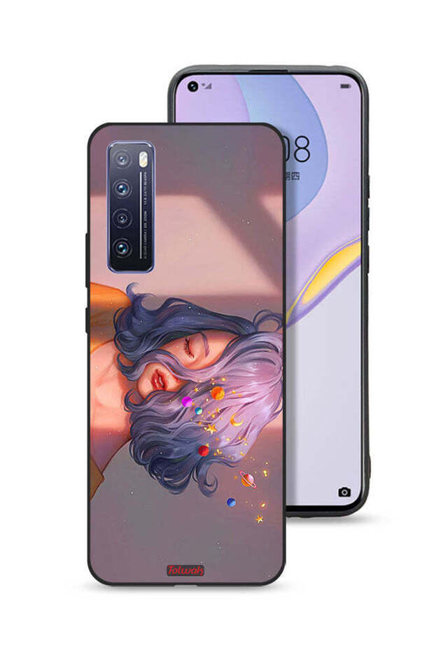 Huawei nova 7 5G Protective Case Cover Girl And Space Art