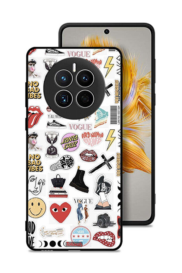 Huawei Mate 50 Protective Case Cover No Bad Vibes Stickers