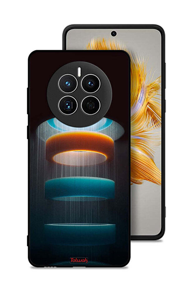 Huawei Mate 50 Protective Case Cover Rings Art Pattern
