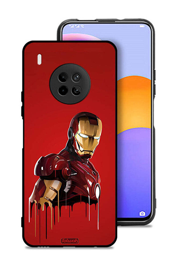 غطاء حماية لهاتف Huawei Y9a برسومات الرجل الحديدي