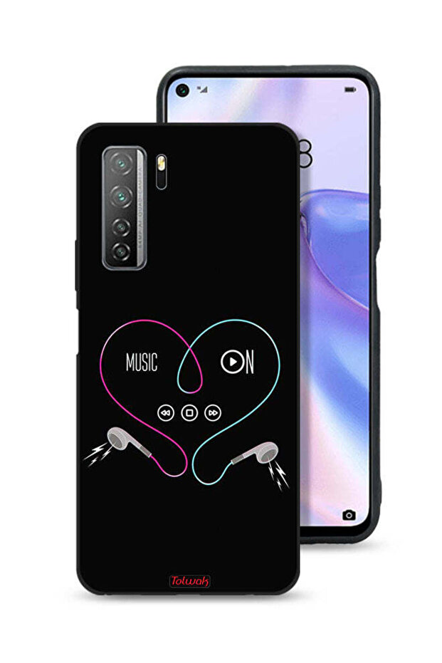 غطاء حماية لهاتف هواوي P40 لايت 5G مع موسيقى