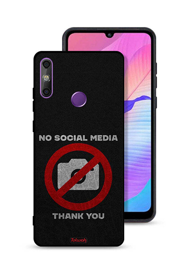 Huawei Enjoy 20e Protective Case Cover No Social Media Thank You