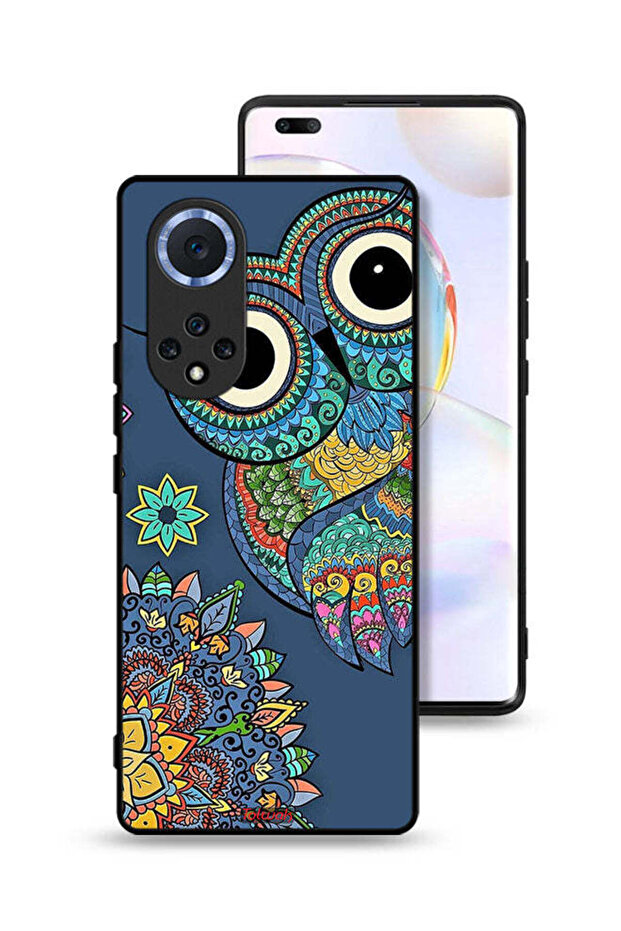 غطاء حماية لهاتف Honor 50 Pro بتصميم بومة زهرية