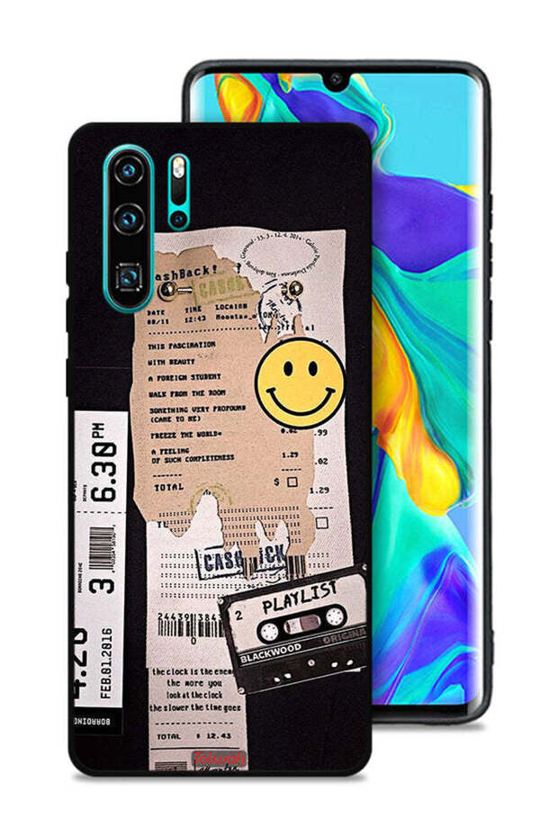 غطاء حماية لهاتف Huawei P30 Pro مع ملصق قائمة تشغيل