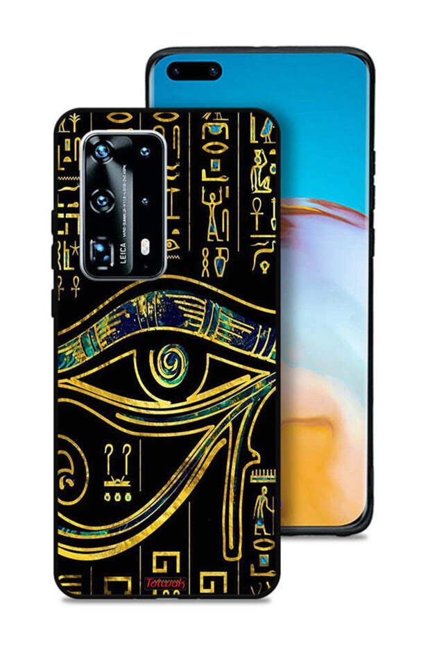 غطاء حماية لهاتف هواوي P40 Pro Plus 5G بتصميم عين فنية