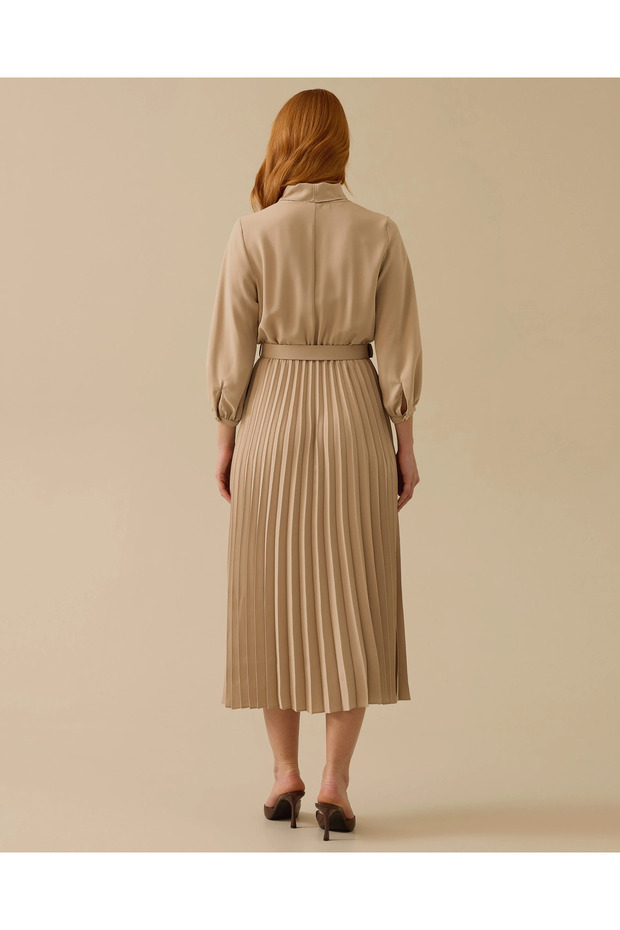 Seçil Şık Elbise-251310001 Bej - 4