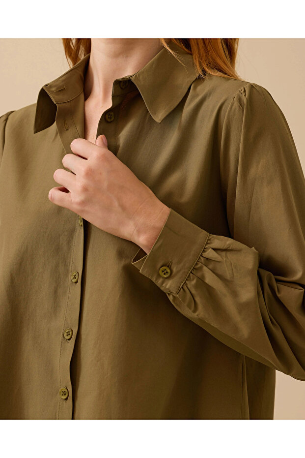 Gömlek Yaka Düğmeli Tunik - 5