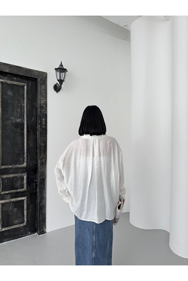 Oversize Kadın Gömlek - 3