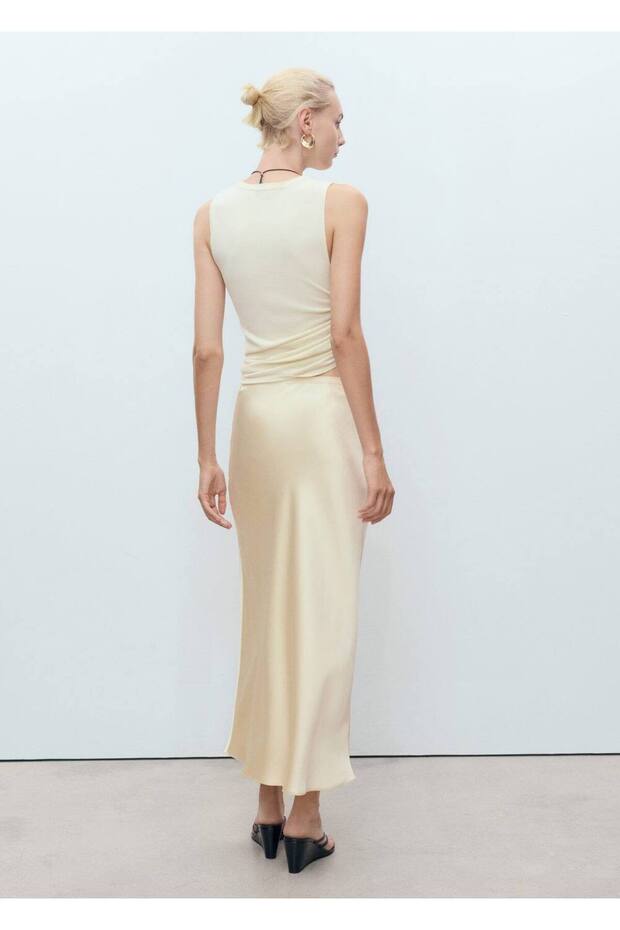Saten midi etek - 4