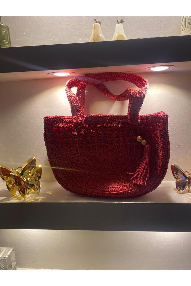 حقيبة منسوجة يدويًا من القش DMLS - 6