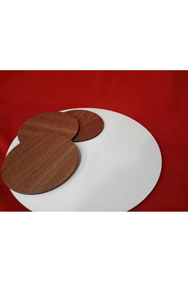 Şık ve Pratik 6'lı Altlık Seti – 3 Tabak + 3 Bardak Altlığı (10 cm & 5 cm) - 3