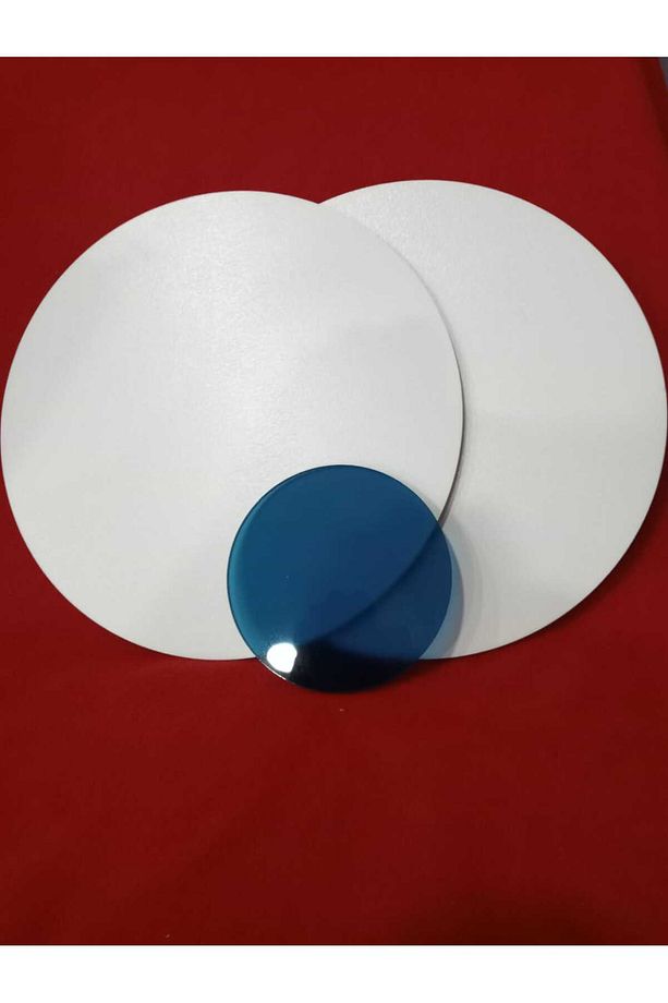 6 parçalık set (3 adet 10x0.5 cm tabak altlığı + 3 adet 5x0.5 cm bardak altlığı) - 8