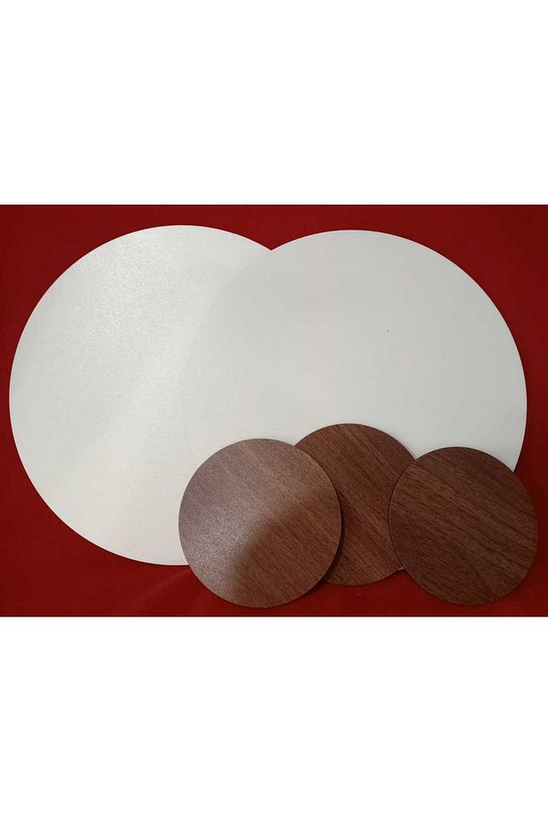 Şık ve Pratik 6'lı Altlık Seti – 3 Tabak + 3 Bardak Altlığı (10 cm & 5 cm) - 8