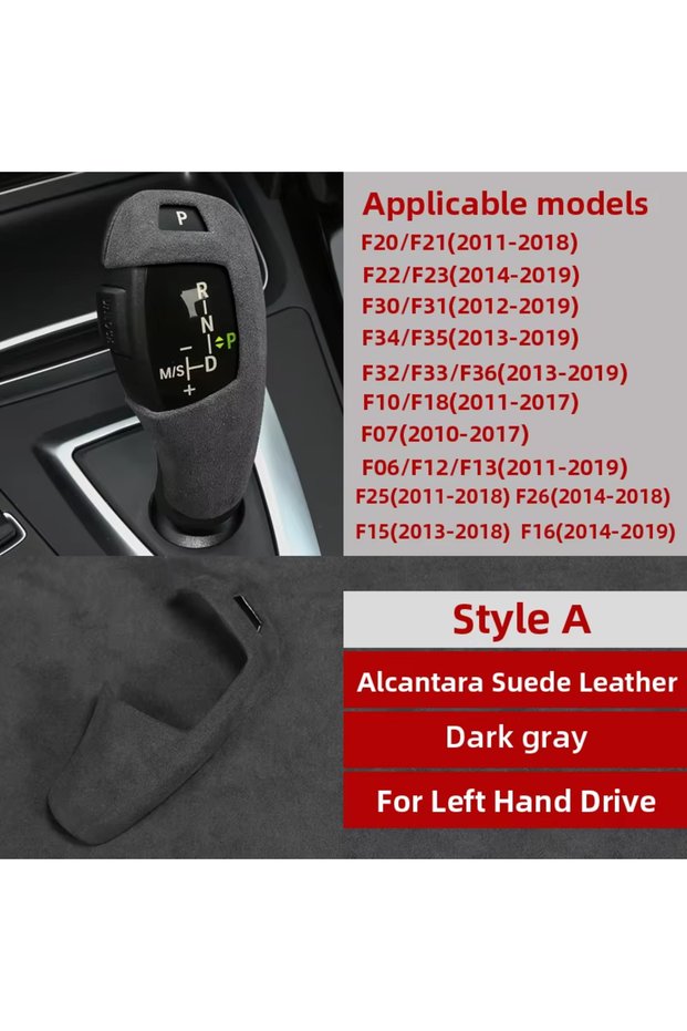 Bmw 3 & 5 Series F30 F10 F20 F22 Compatible Gear Shift Frame Alcantara Covering – Set of 2