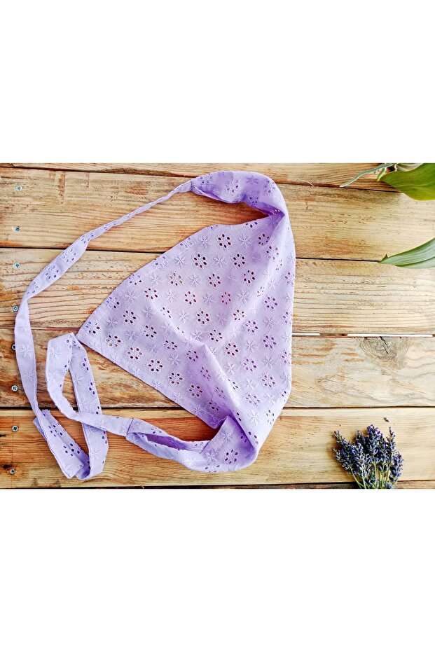 Handmade Lace Fabric Lace-Up Bandana – Vintage Triangle Style