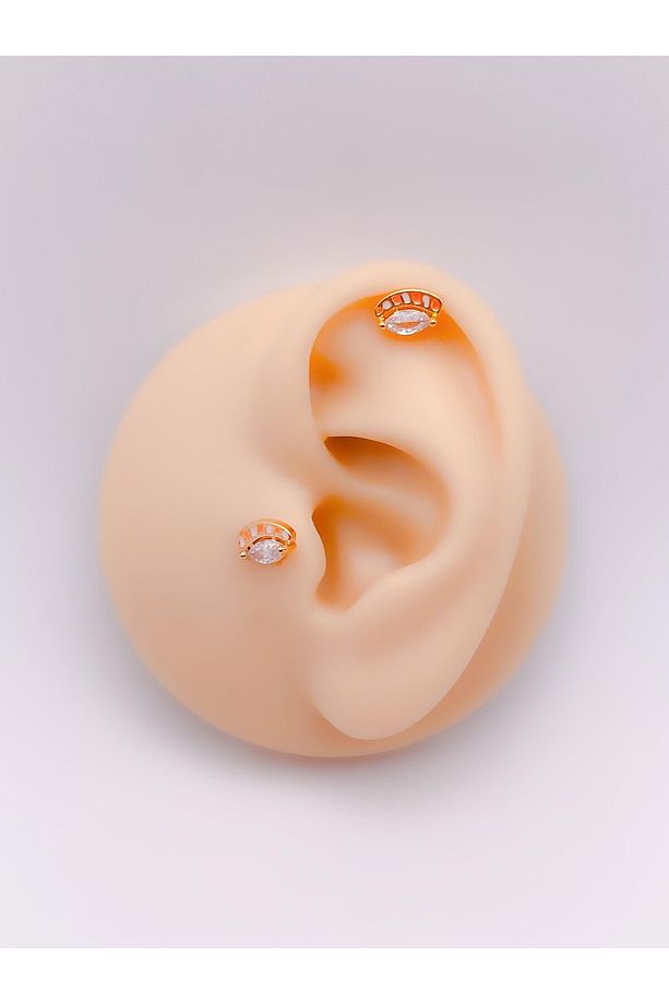 Cerrrahi Çelik Piercing ( Pirsing ) Ra'nın Gözü Tragus Helix Piercing (1adet) - 1
