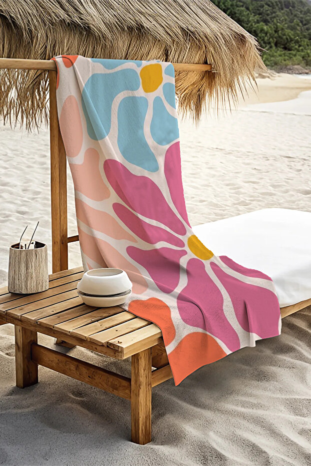Adult Unisex 75X155Cm Summer Patterned Beach Towel - Bath Towel - Sea Towel