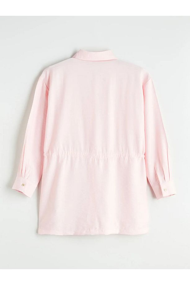 LCW Modest Pembe Bağcıklı Kadın Gömlek Tunik - 6