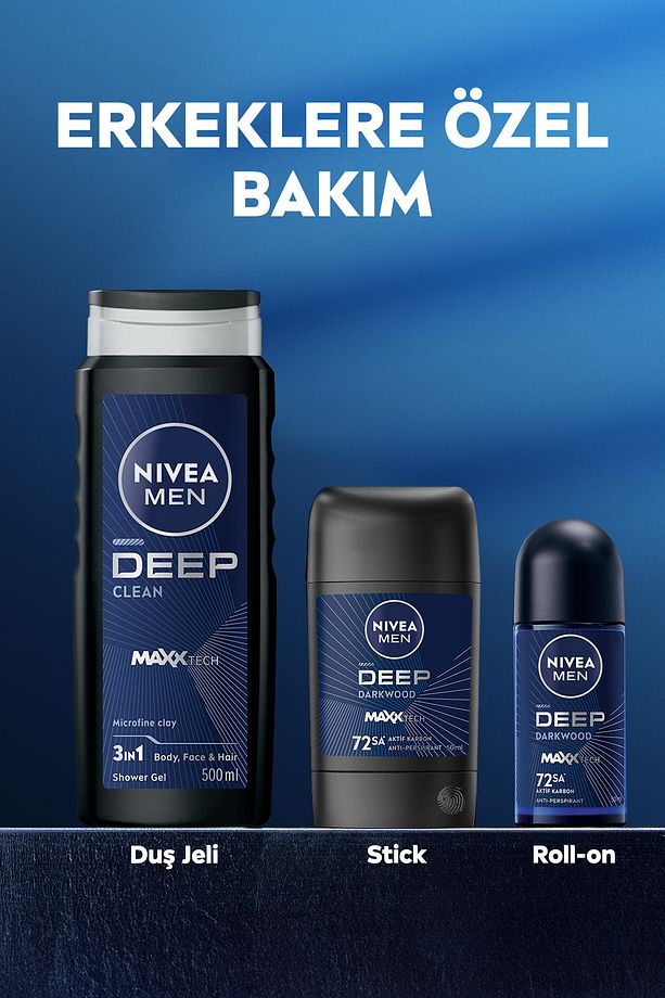 MEN Erkek Stick Deodorant Deep Dimension Aktif Karbon 50ml, 72 Saat Anti-perspirant Koruma - 6