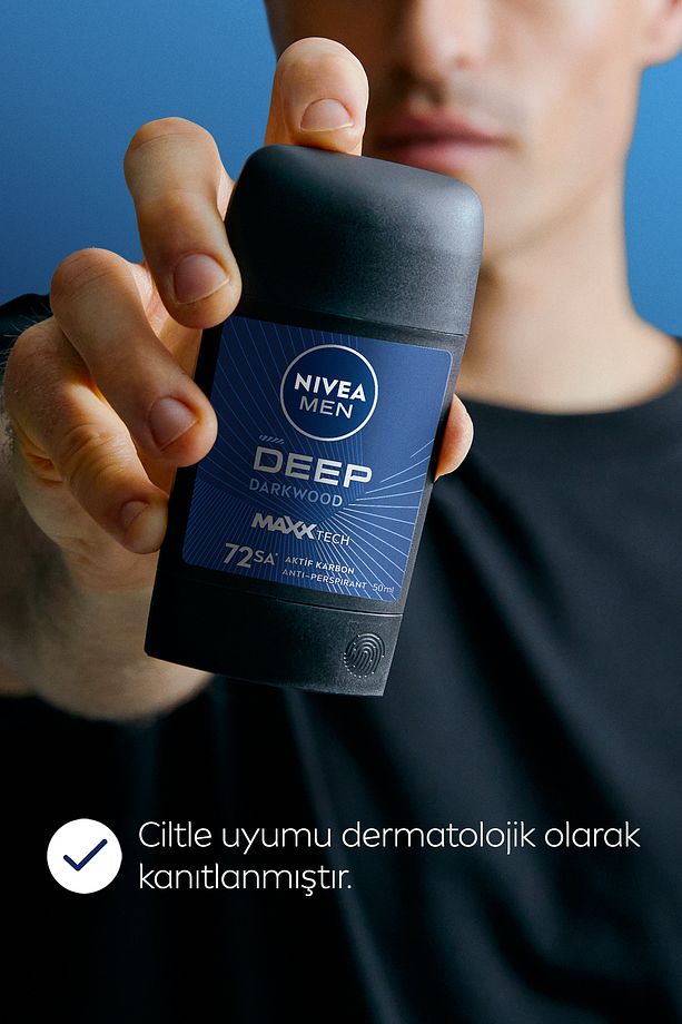 MEN Erkek Stick Deodorant Deep Dimension Aktif Karbon 50ml, 72 Saat Anti-perspirant Koruma - 4