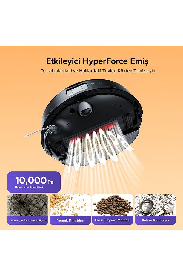 S8 Pro Akıllı Robot Süpürge Siyah - 2