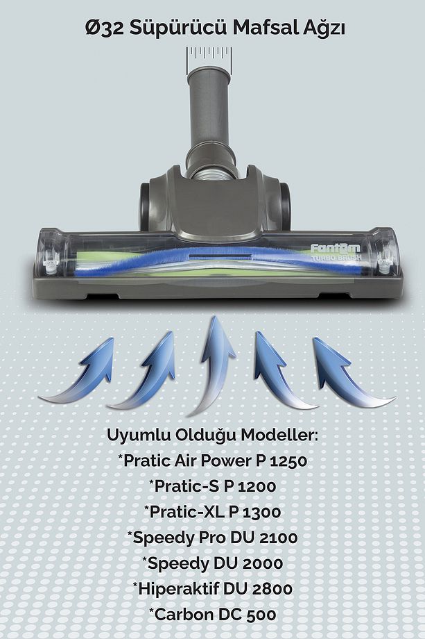 Pratic Aır Power P 1250 Siyah Torbasız Dönebilen Turbo Başlıklı Dikey Süpürge - 7