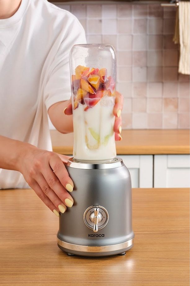 Retro Personal Kişisel Smoothie Blender Grey - 5