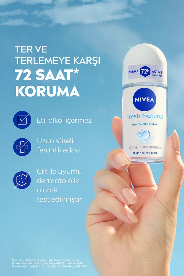 Kadın Roll-on Deodorant Fresh Natural 50ml Ve Mini Roll-on Fresh Natural 25ml, 48 Saat Koruma - 3