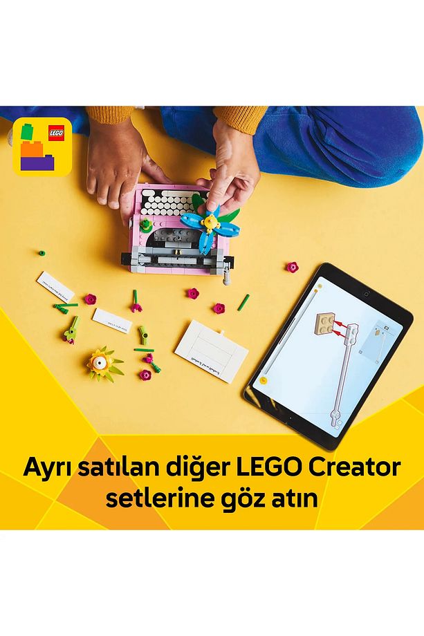 ® Creator 3’ü 1 Arada Çiçekli Daktilo 31169 - 8+ Yaratıcı Oyuncak Yapım Seti (363 Parça) - 10