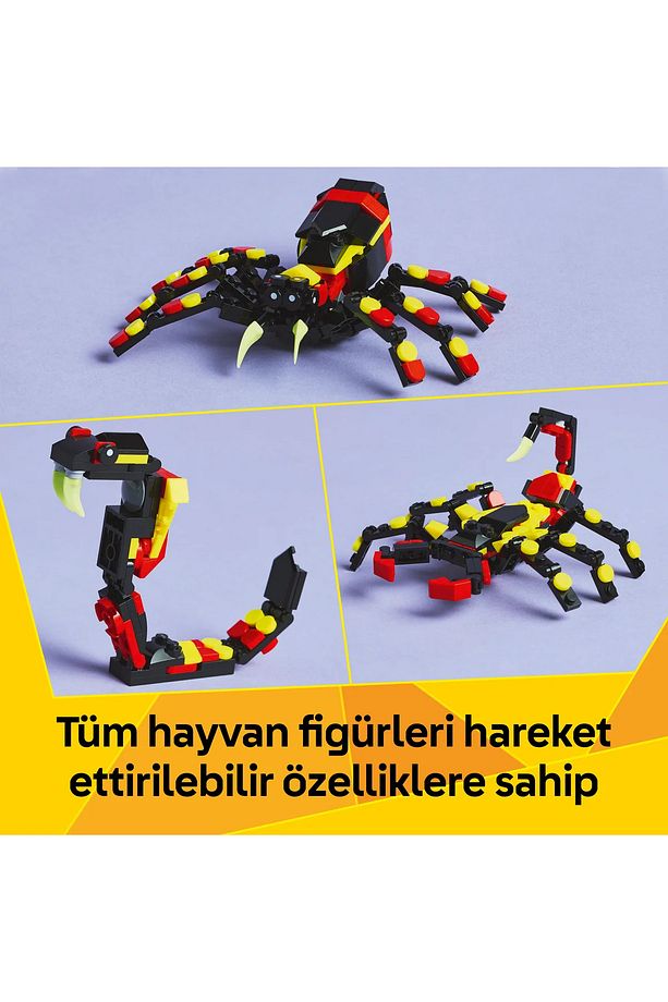 ® Creator 3’ü 1 Arada Vahşi Hayvanlar: Şaşırtıcı Örümcek 31159 - 7+ Oyuncak Yapım Seti (153 Pr) - 8