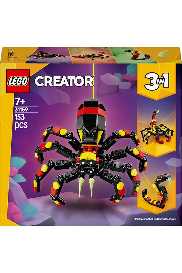 ® Creator 3’ü 1 Arada Vahşi Hayvanlar: Şaşırtıcı Örümcek 31159 - 7+ Oyuncak Yapım Seti (153 Pr) - 4