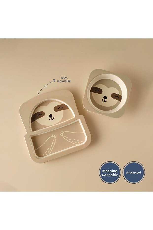 مجموعة طعام الكسلان الرمادية - 1