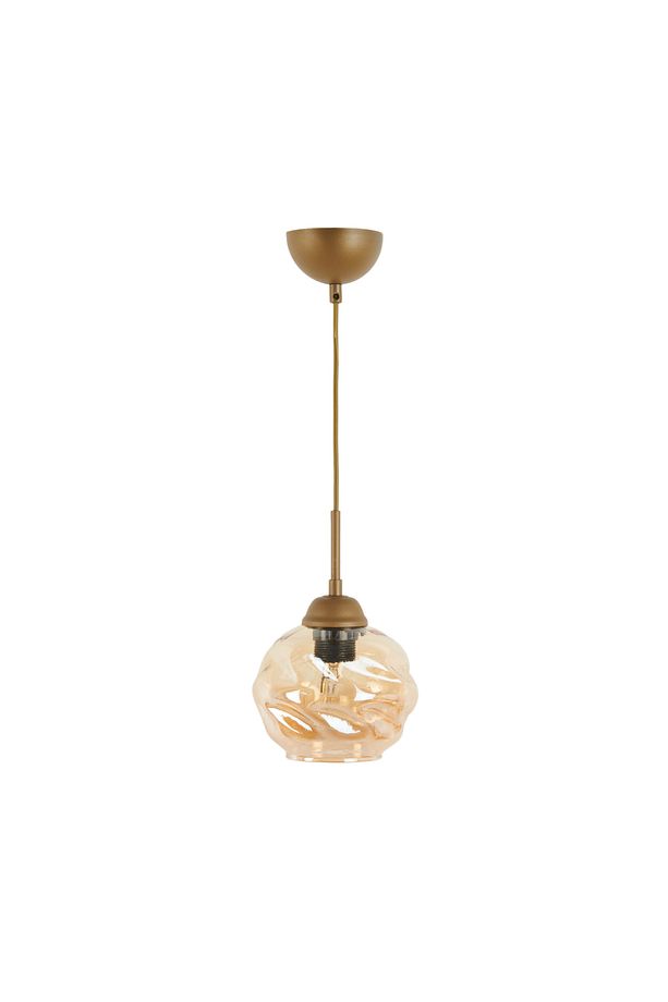 Lighting Arrakis Tekli Modern Sarkıt Avize - Eskitme / Bal - 2