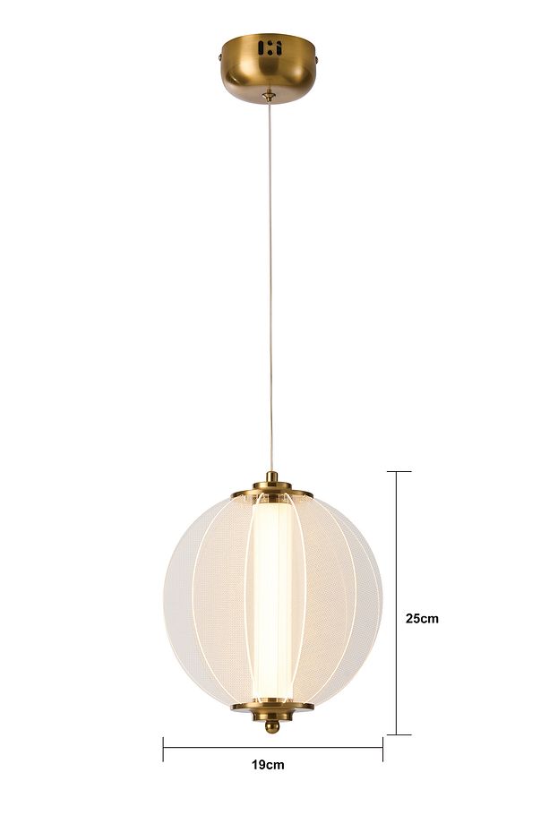 Penny 18 Watt 3000K Yuvarlak Bakır Tekli Led Sarkıt Avize - 2