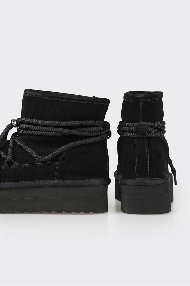 Siyah Kadın Deri Bot - 4