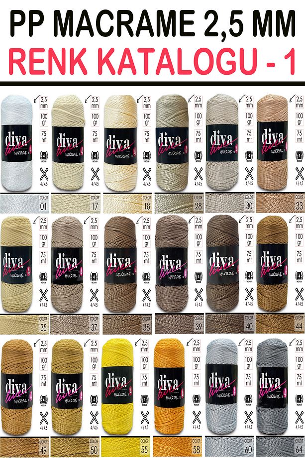 Diva Line Diva Makrome Ipi Kalın (no:4) 193 Haki - 2