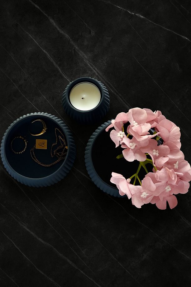 Layla 3'lü Saksı, Mumluk, Organizer Modern Minimalist Set - 2
