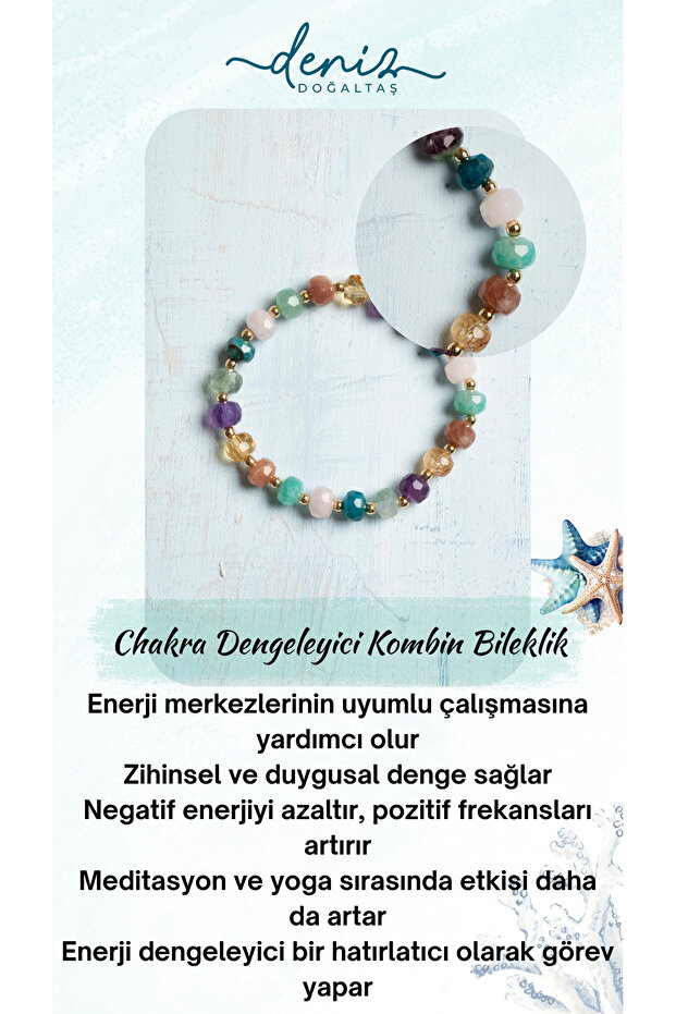 Certified Natural Stones Chakra Balancing Combination Bracelet – Amethyst