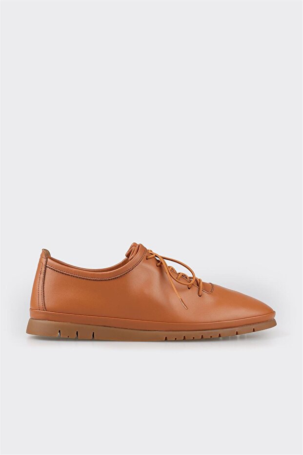 Herren-Freizeitschuhe aus hellbraunem Leder - 1